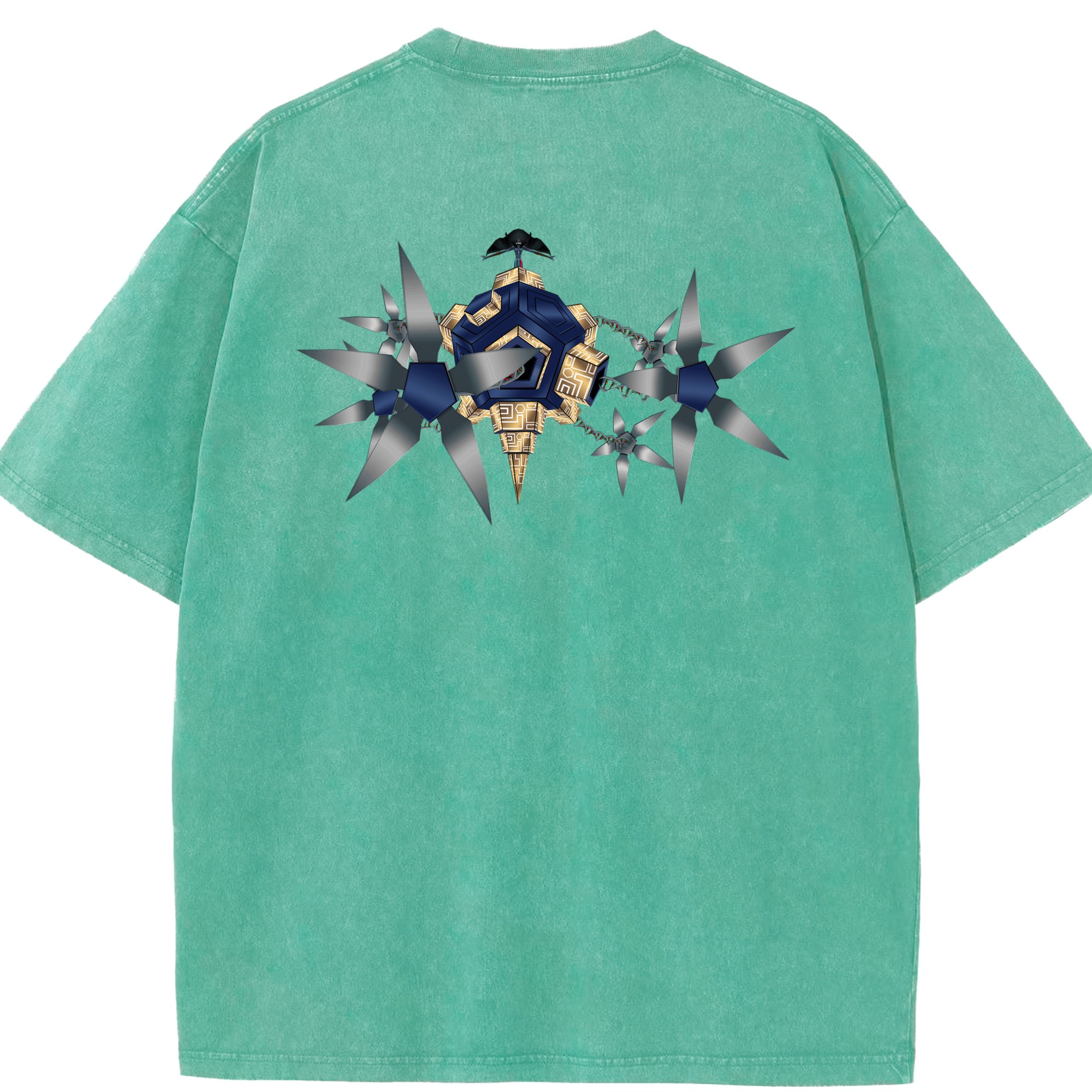 （画像用） Digimon デジタルモンスター/デジモン 綿100% ヴィンテージ風 半袖Tシャツ（背面プリント）